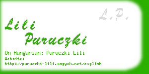 lili puruczki business card